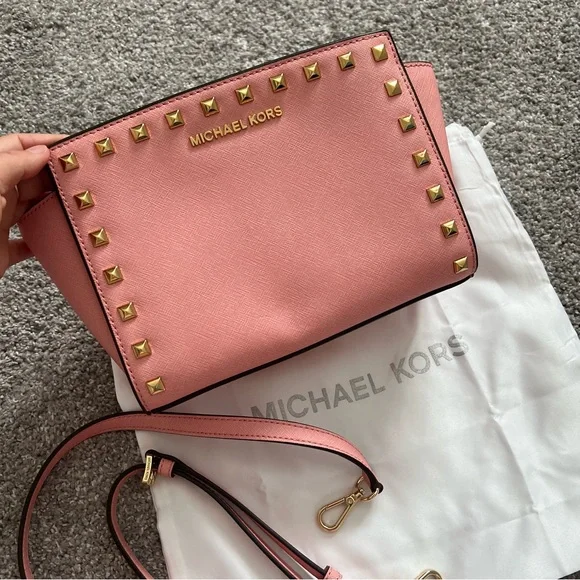 Michael Kors purse selma crossbody bag studded
